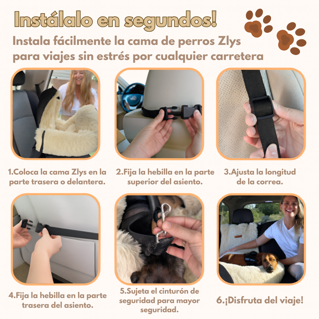 Cama de coche perruna 🐶