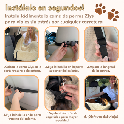 Cama de coche perruna 🐶