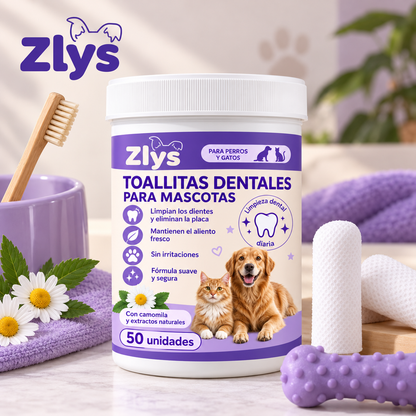 Toallitas dentales para mascotas